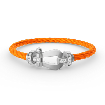 ¡®Glow Jewelry¡¯FORCE LARGE HORSESHOE HALF DIAMOND BRACELET SILVER