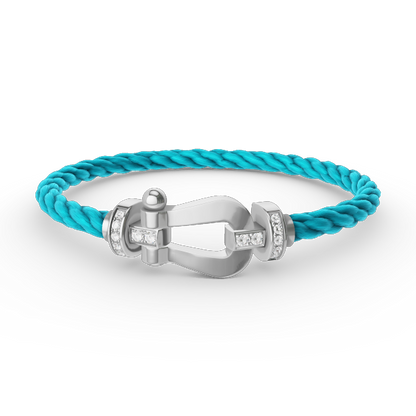 ¡®Glow Jewelry¡¯FORCE LARGE HORSESHOE HALF DIAMOND BRACELET SILVER