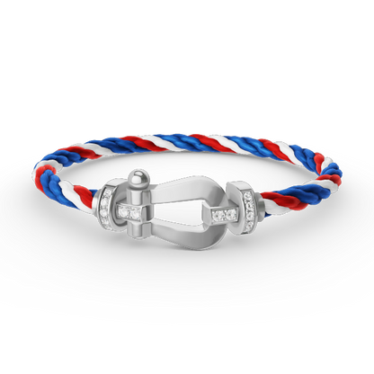 ¡®Glow Jewelry¡¯FORCE LARGE HORSESHOE HALF DIAMOND BRACELET SILVER