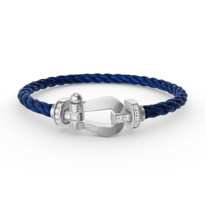 ¡®Glow Jewelry¡¯FORCE LARGE HORSESHOE HALF DIAMOND BRACELET SILVER