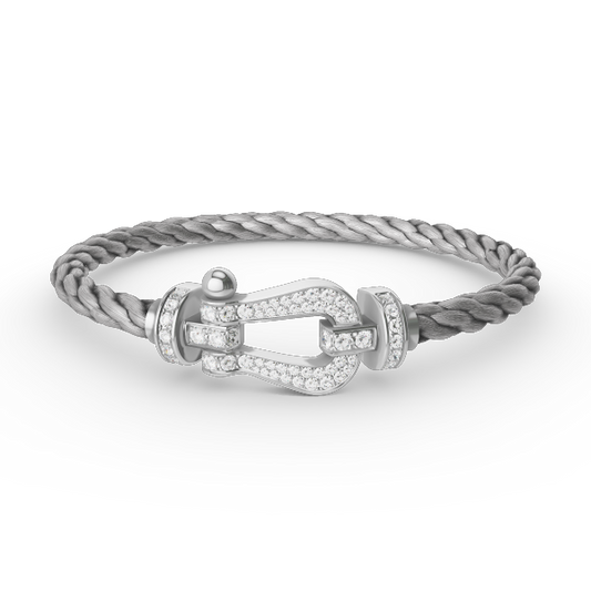 ¡®Glow Jewelry¡¯FORCE LARGE HORSESHOE FULL DIAMOND BRACELET SILVER