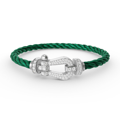 ¡®Glow Jewelry¡¯FORCE LARGE HORSESHOE FULL DIAMOND BRACELET SILVER