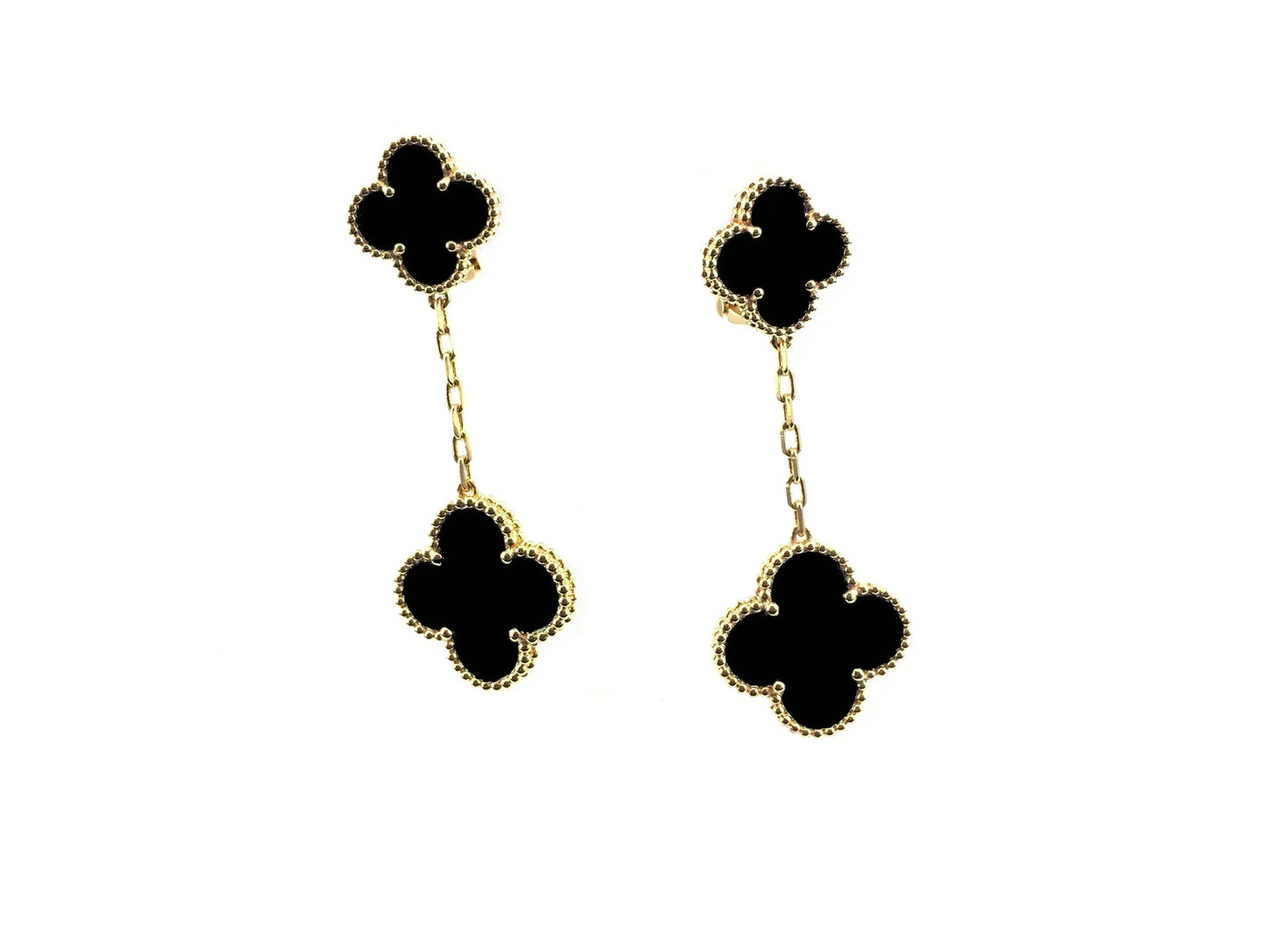 [Glow Jewelry]CLOVER 2 MOTIFS  EARRINGS (MULTIPLE CHOICESC