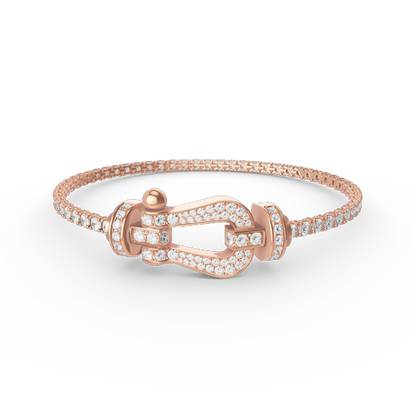 [Glow Jewelry]FORCE  LARGE HORSESHOE FULL DIAMOND TENNIS BRACELET
